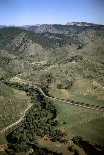 Poudre River exits the mountains