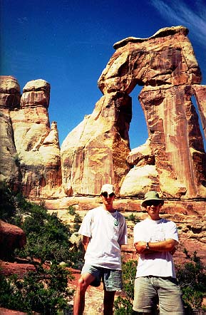Dave & Sam @ Druid Arch, Canyonlands