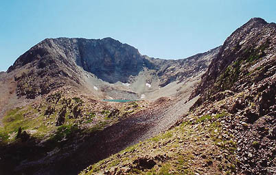 Snow Lake from ridge near the Nokhu Crags