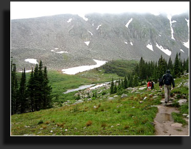 The trail to Blue Lake