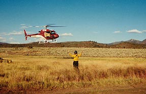 Helidrop at Pot Creek spike camp 2001