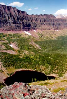 Cobalt Lake from Two Medicine Pass, Glacier National Park