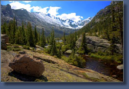 Mills Lake in Glacier Gorge, Rocky Mountain National Park