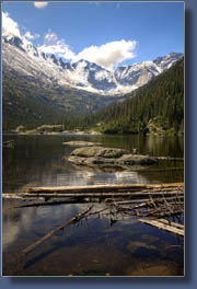 Mills Lake in Glacier Gorge, Rocky Mountain National Park