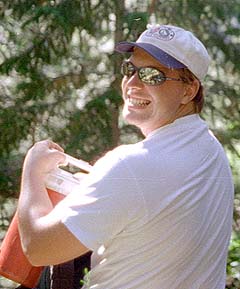 Rob taking a water break, June 1996