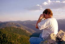 Rob on top of Greyrock Mt. August 1996.