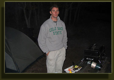 Dave stands by as the burgers cook on the grill