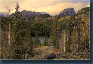 Bear Lake and Hallet Peak, Rocky Mt National Park, Colorado