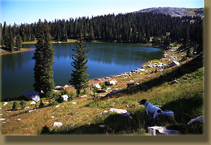 Frank checkin' out Heart Lake