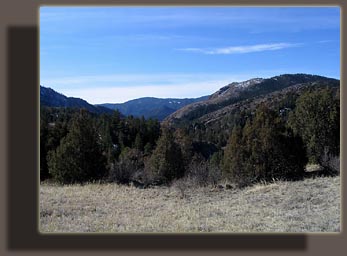 View from where the trail rises up out of Hewlett Gulch onto the uplands