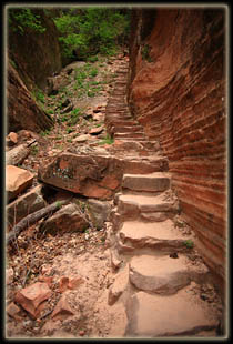 Steps into Hidden Canyon