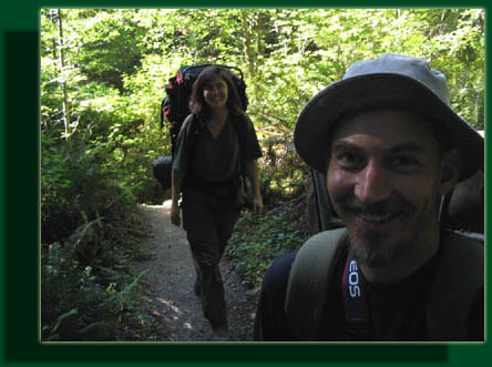 Sam and Andra on the trail