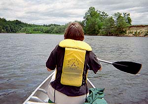 Mom paddling away in the front while I sit back and take pictures.