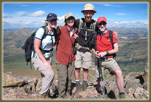 Christine, Andra, Sam and Mike on Mt Bierstadt