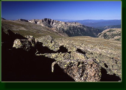 Looking back west to Ptarmigan Mountain from the base of Otis Peak