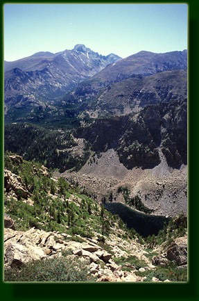 Lunch stop over Dream Lake with Longs Peak in the distance