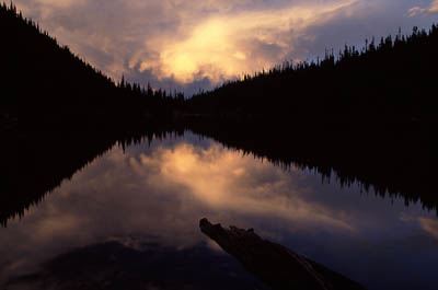 Odessa Lake at sunset, Rocky Mountain National Park