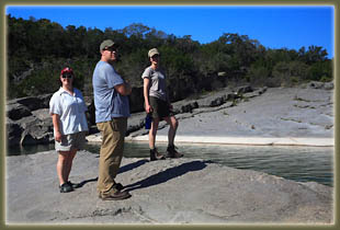 Mandy, Michael and Andra at Pedernales Falls