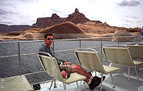 On top of the tour boat at Lake Powell