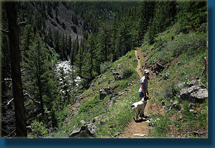 Andra, Frank and Makenzie on the Rock Creek Trail