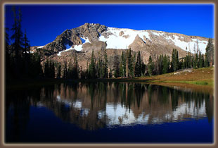 Mt Ethel reflected in unnamed pool near the Continental Divide