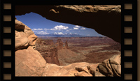 LaSalle Mts through Mesa Arch