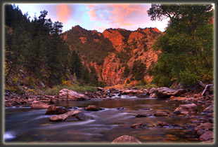 Poudre River at dawn (on my drive to West White Pine)