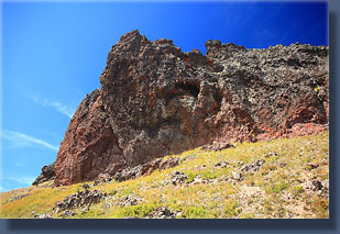 Fortress-like summit of Hyannis Peak
