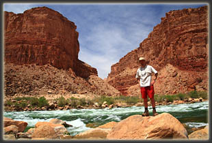 Sam at Badger Creek Rapids