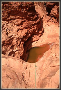 Jackass Canyon's big drop-off