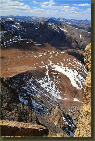 Looking west from a notch in the ridge of Hagues Peak
