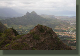 Olomana from Kaluanui Ridge