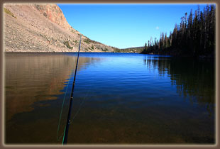 Flyfishing Slide Lake, Mt Zirkel Wilderness, Colorado
