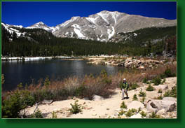 Sandbeach Lake and Mt Meeker