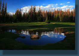 Tarn near camp in the evening