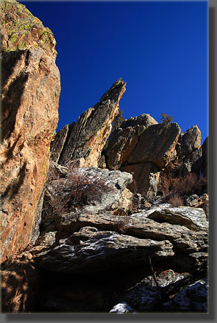 granite fins along the route down